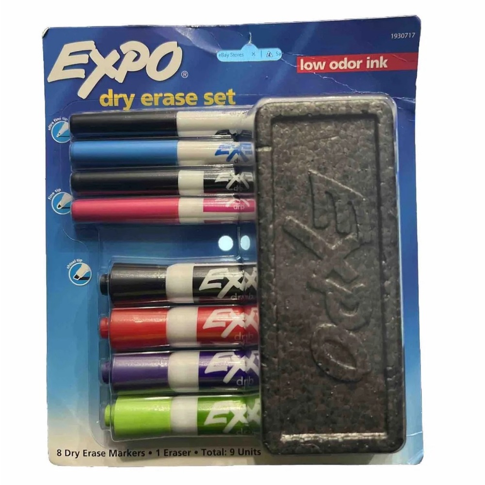 Expo Dry Erase Markers Assorted Tips Assorted Colors 8/Pack(1930717)